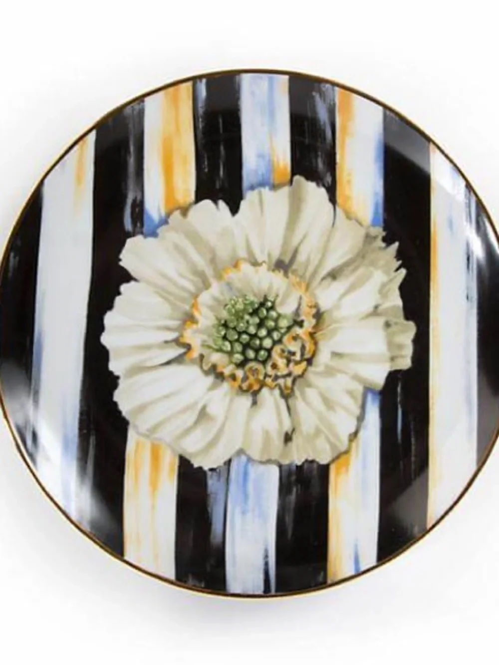 MACKENZIE CHILDS Set Of 6 Thistle & Bee The Bride 8.5” Salad Plates Flower